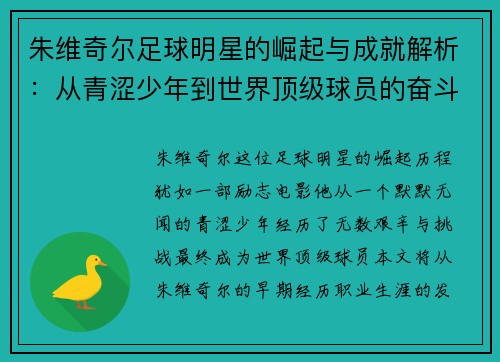 朱维奇尔足球明星的崛起与成就解析：从青涩少年到世界顶级球员的奋斗历程